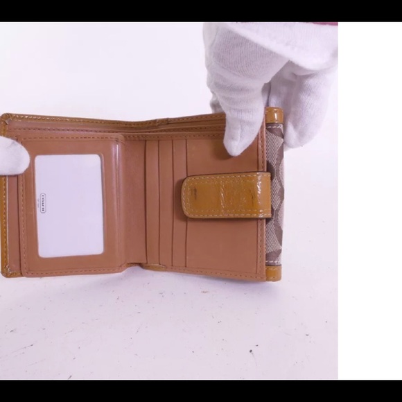 SALE COACH Signature Canvas leather case wallet - Picture 3 of 7